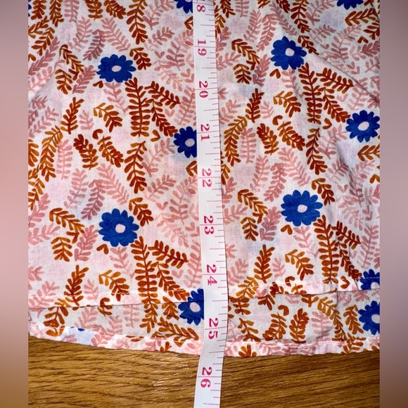 Talbots Pink and Brown Floral Pintuck Long Sleeve Blouse Sz Xp Plus Petite Sheer - Picture 5 of 10